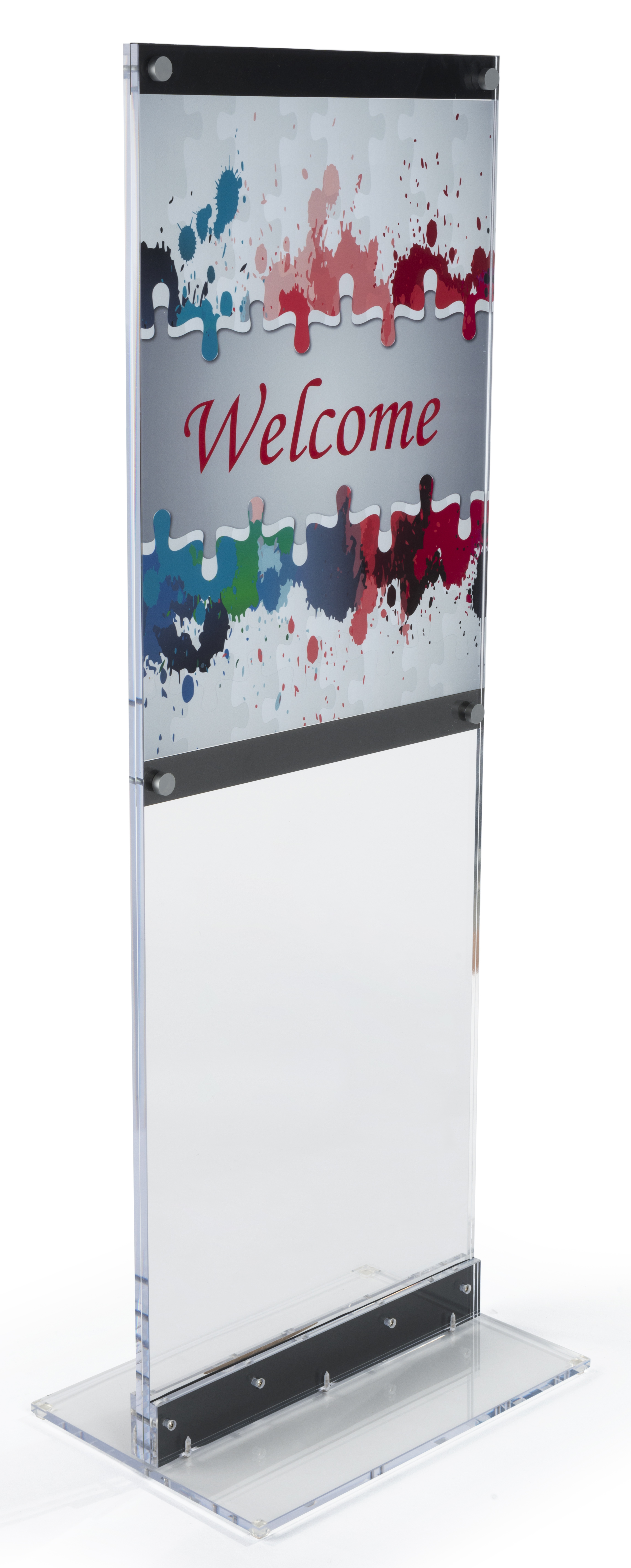22 x 28 or 22 x 60 Acrylic Poster Stand, Double Sided - Clear - Image 2