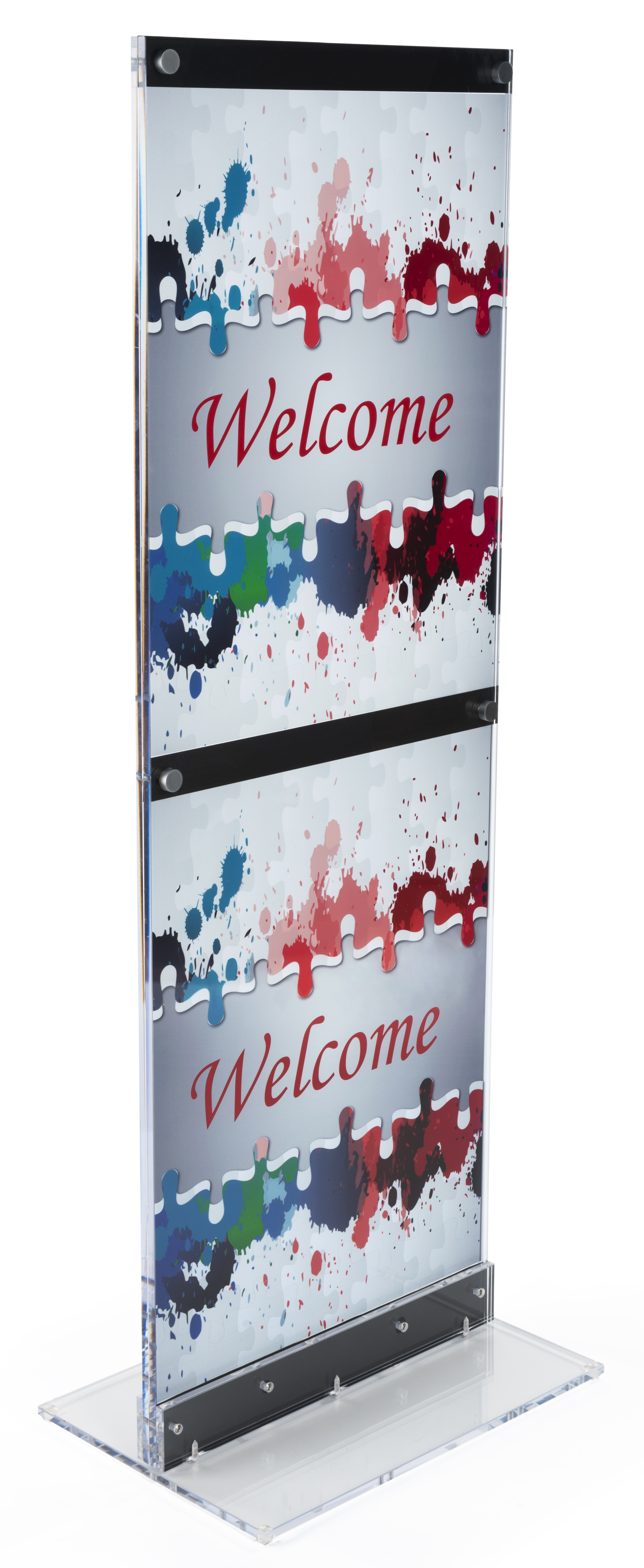 22 x 28 or 22 x 60 Acrylic Poster Stand, Double Sided - Clear - Image 3