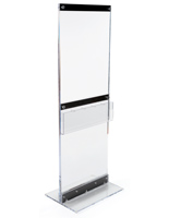 Acrylic Display Totem with Brochure Holder for Advertising