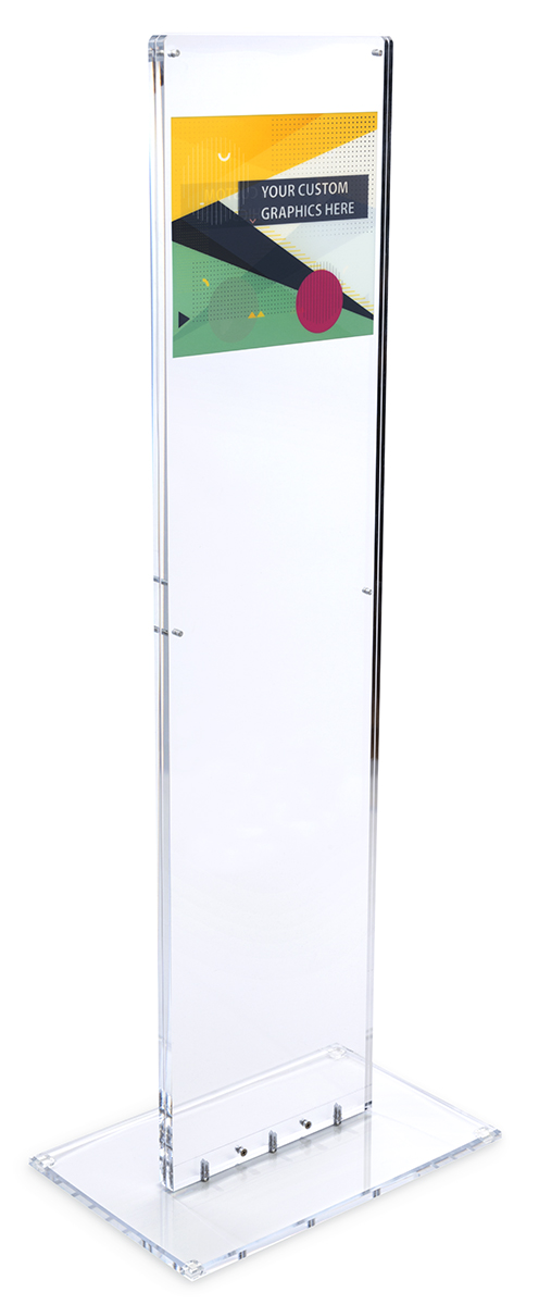 Clear Acrylic Floor Poster Stand-Mfblouin