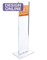 Weighted indoor acrylic custom floor totem sign