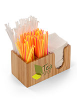 Pine bar napkin caddy with full color printing