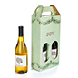 Pre-printed cardboard wine carrier with 3.30 lb weight capacity