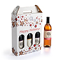 Pre-printed cardboard wine carrier with 16.5 inch height