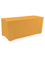 Trade show table throws with overall length of 6 feet 