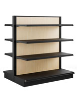 double sided retail gondola shelving