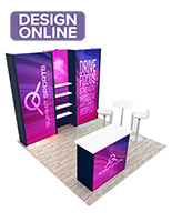 10x10 Trade Show Booth Kit with counter