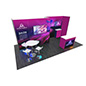10x20 exhibit booth with monitor mounts