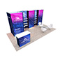 10x20 modular exhibit booth with tool free assembly