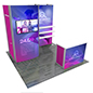 Modular exhibition system with counter
