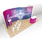 Modular trade show display with seating 