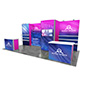 Modular booth display with LED light box