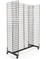 Mobile Black Gridwall H-Unit Gondola