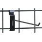 12” Black Gridwall Hook, Long Pegs