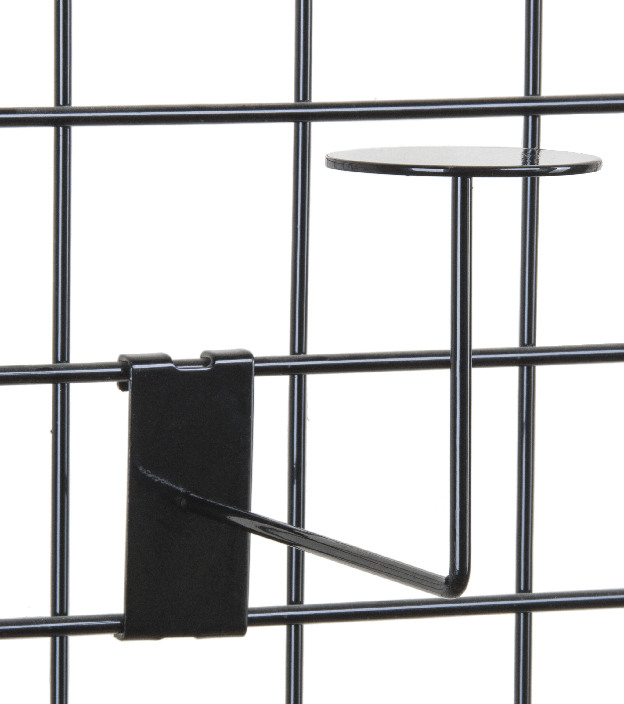 Gridwall Hat Rack Black Gridwall Hat Rack | Single Cap Display | Displays2Go