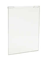 Acrylic gridwall sign holder with two media sizes to choose from
