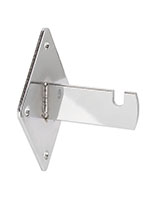 Gridwall mount brackets with chrome finish