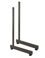 L-shaped gridwall legs include floor levelers
