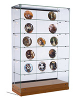 Glass Curio Display Case, 48" Overall Width