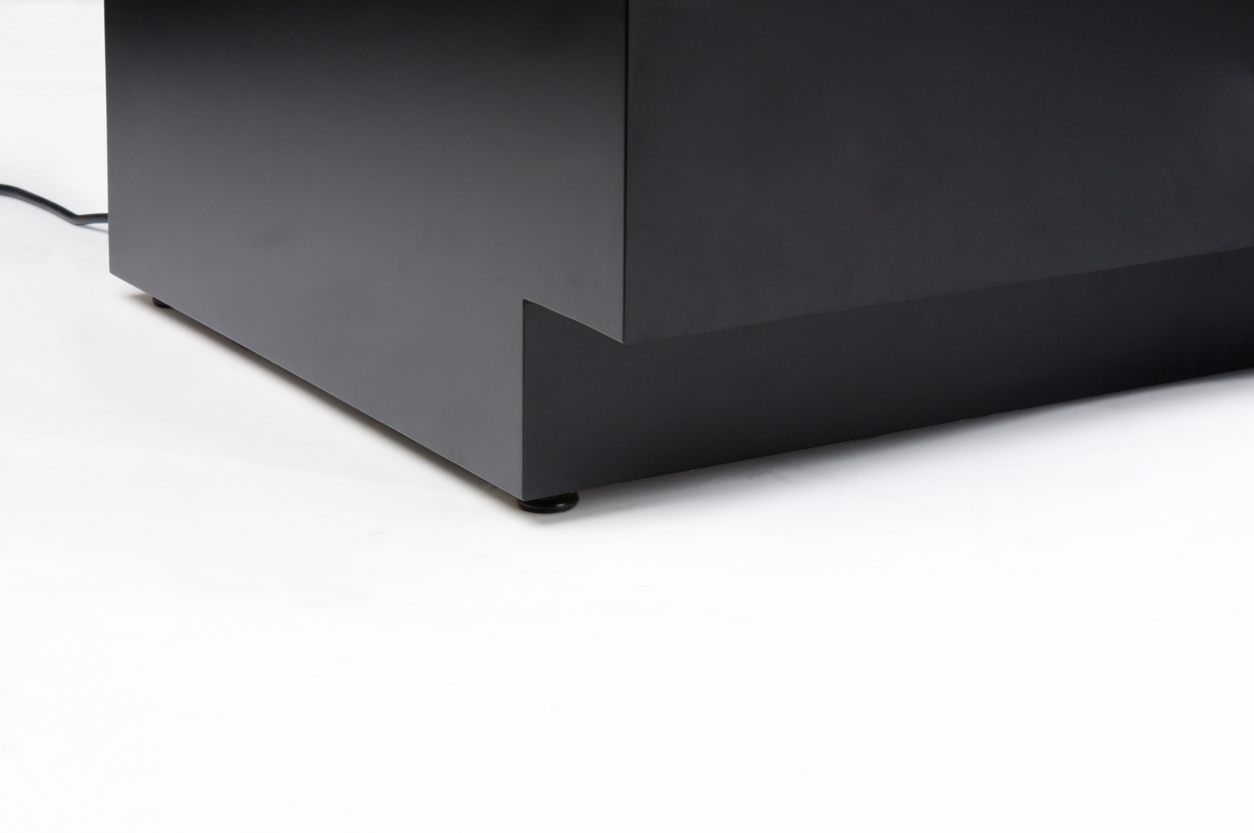 4ft. Glass Retail Counter w/ Mirror Deck, LED, Slider Doors, Ships Assembled, Black - Image 5