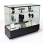4ft. Glass Retail Counter w/ Mirror Deck, LED, Slider Doors, Ships Assembled, Black - Image 9