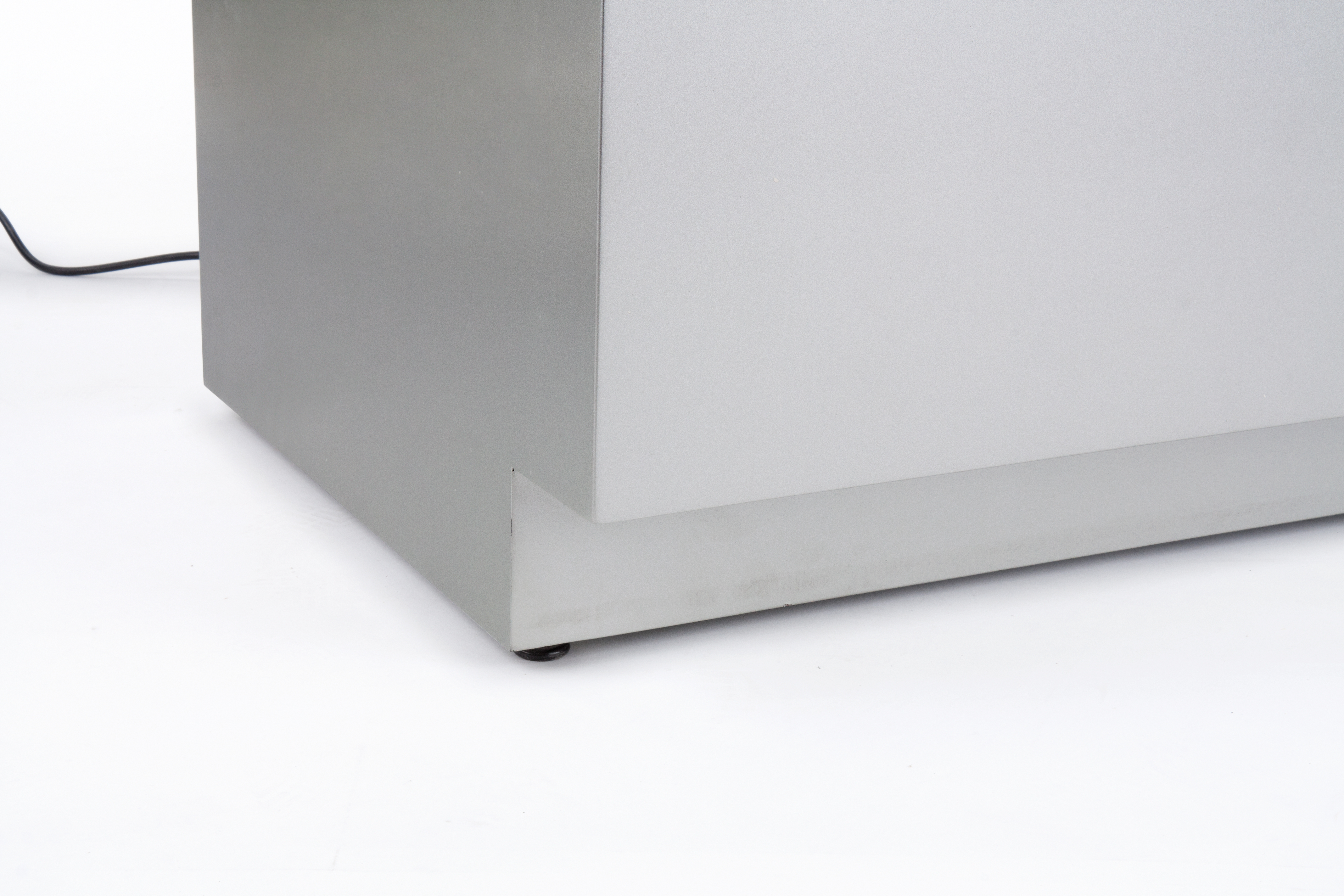 4ft. Glass Retail Counter w/ Mirror Deck, LED, Slider Doors, Ships Assembled, Silver - Image 6