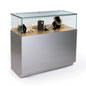 48" Quarter Vision Display Case w/Cabinets and Drawers, Ships Assembled - Silver - Image 9