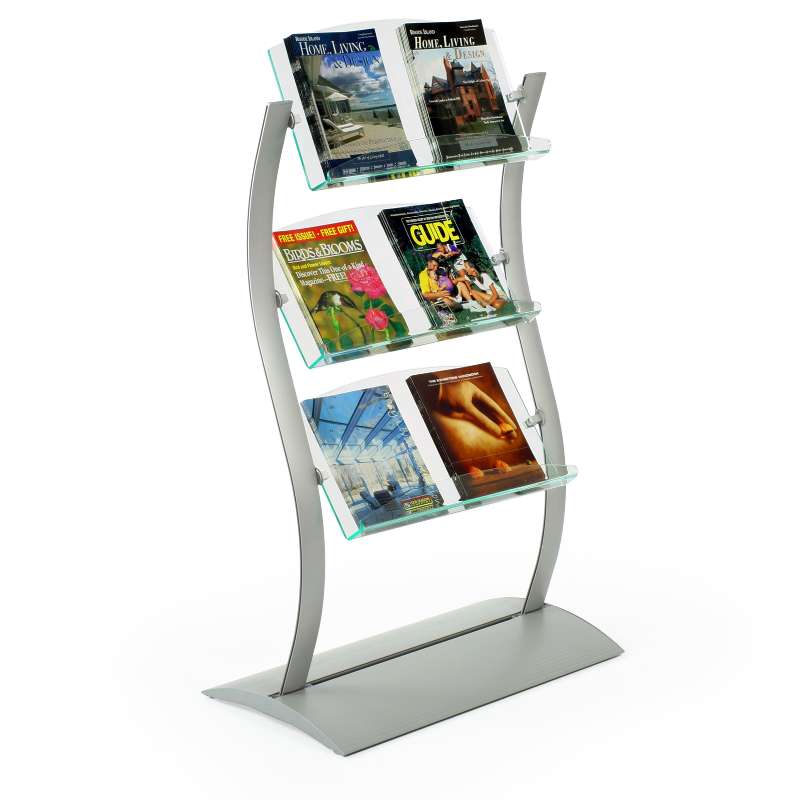 Publication Display Publication Display | 3-Tier Literature Stand w/ Acrylic Pockets ...