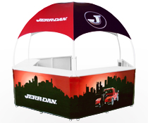 Promotion Booth Offers Custom Graphics for Adorning the Exterior