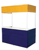 6'w Portable Display Booth with Colored Vinyl Fabric