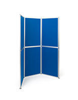 75"w Floor Standing Hook & Loop Display Board, 6 Panels, Double Sided - Multi-Color
