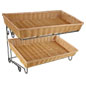Tiered Wire Stand w/ 2 Woven Baskets - Image 4