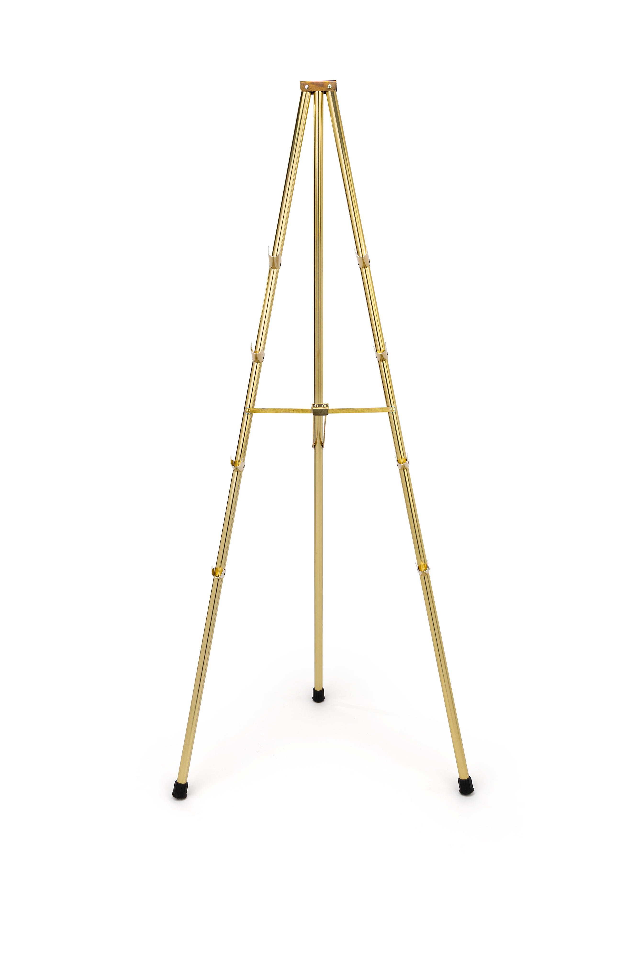 Litton Lane Gold Metal Tall Adjustable Display Stand Easel with Bow Top