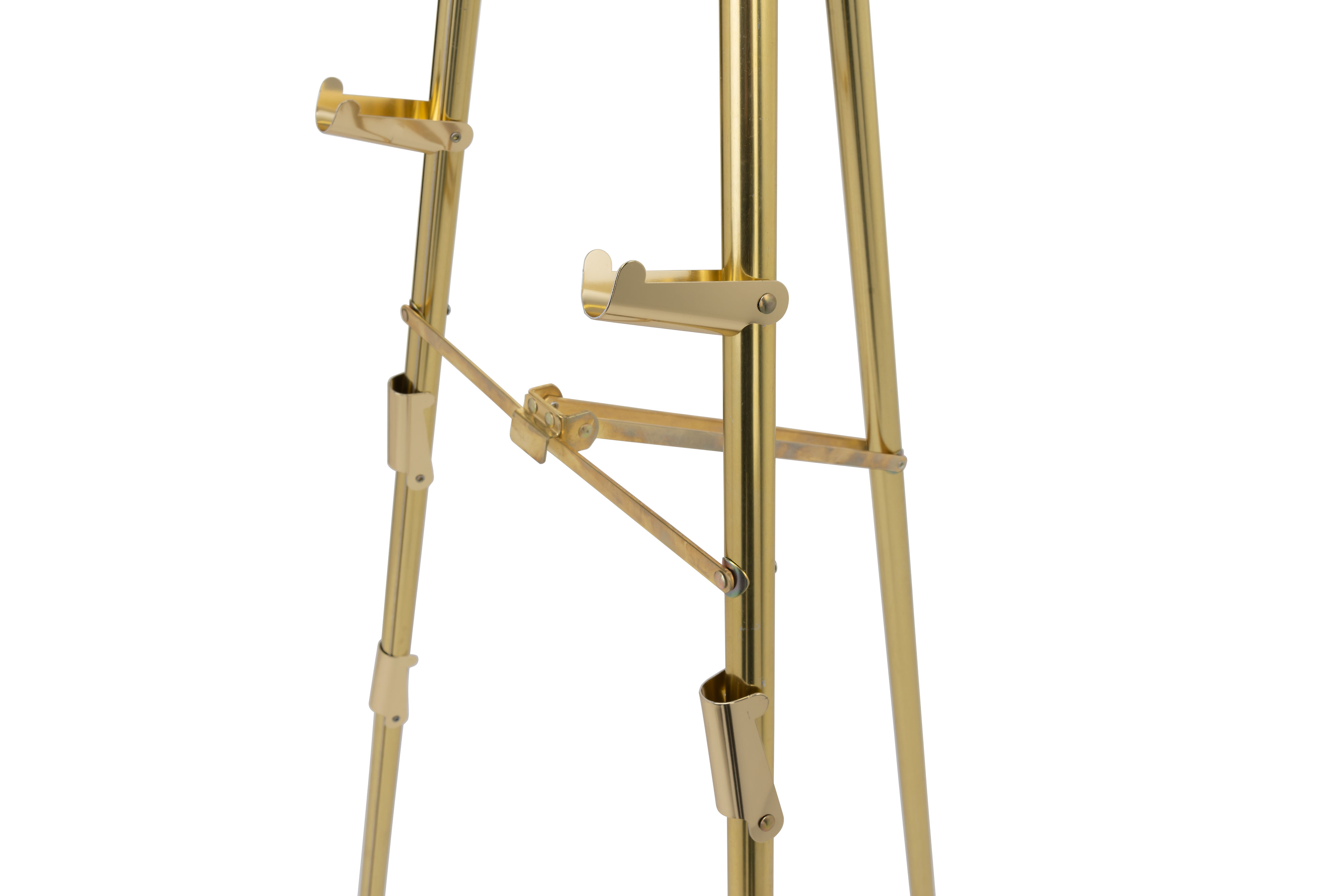 Display Easel for Floor, Tripod Design, 4 Set Display Heights, 6 Feet - Gold - Image 4