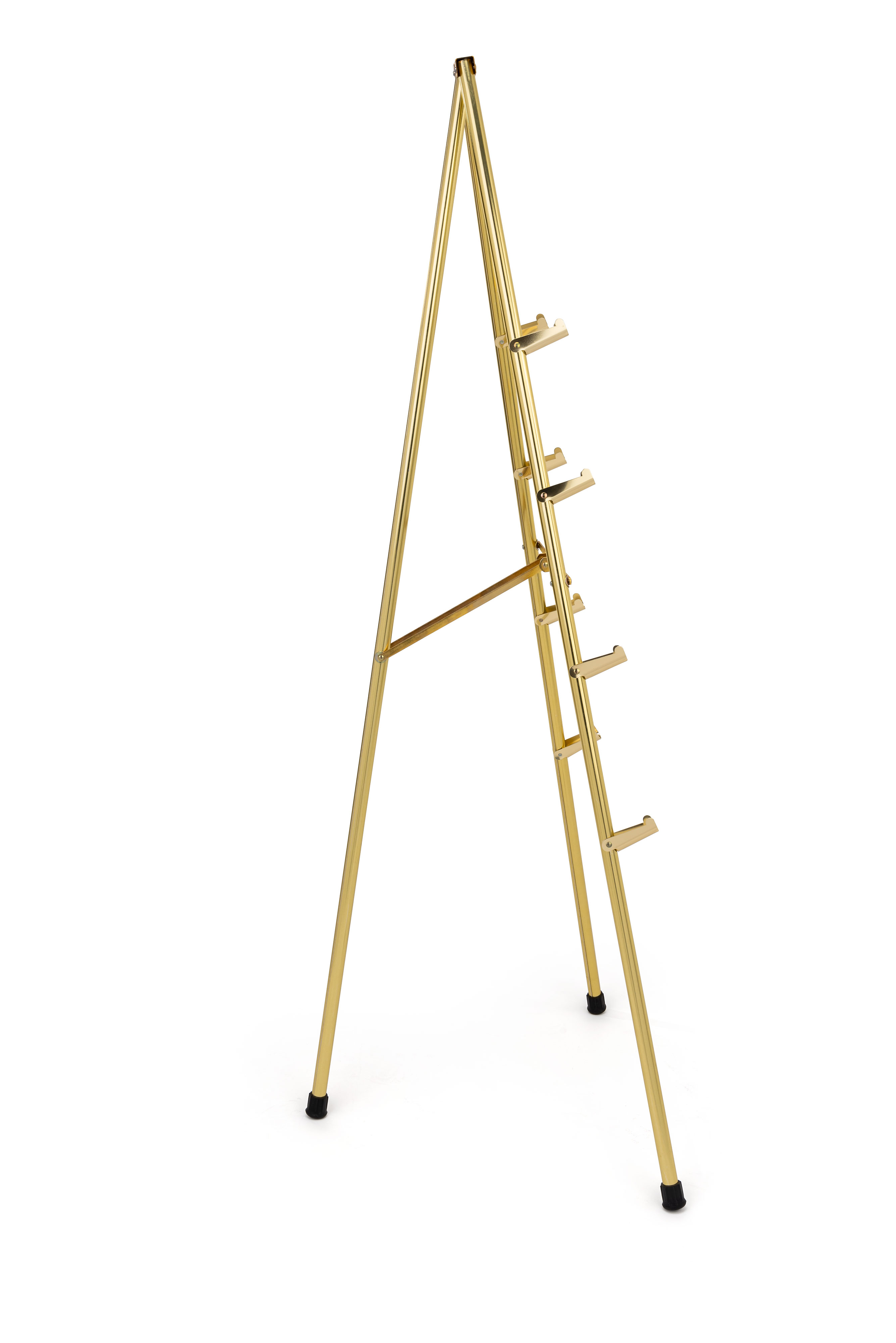 Display Easel for Floor, Tripod Design, 4 Set Display Heights, 6 Feet - Gold - Image 6