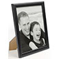 Black Wood Picture Frame for Tabletop or Wall Mount Use