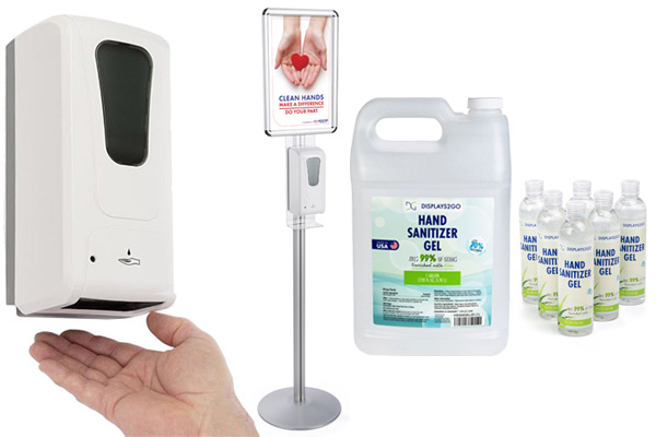 Hand Sanitizer Gel and Dispensers Allow for Safe Public Interaction