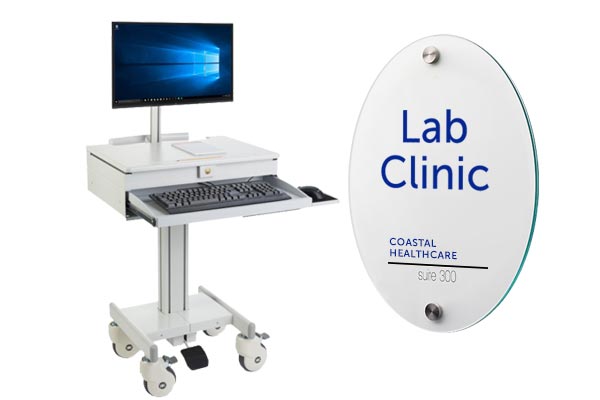 Mobile fixtures, workstations, and information displays for healthcare providers, hospitals, and independent practitioners