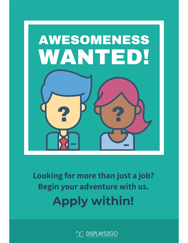 Awesomeness Wanted printable sign