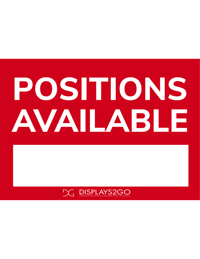Positions available printable sign