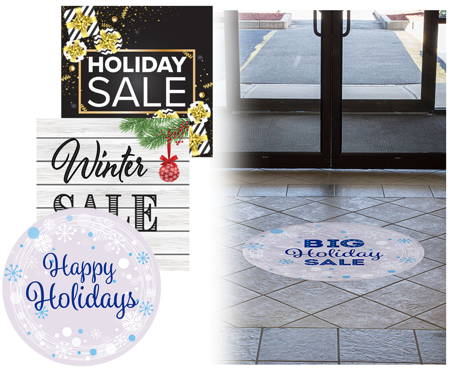 holiday floor decals