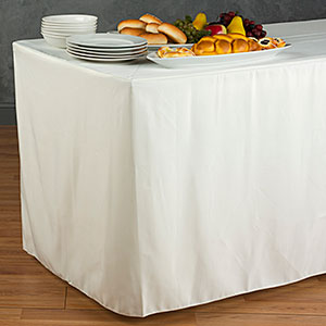 Banquet setup with fitted table cover