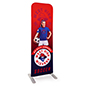 24 inch x 78.75 inch personalized slip top banner stand with lightweight aluminum poles 