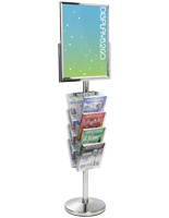 24 x 18 Floor Standing Sign with Magazine Holder, Tiered View