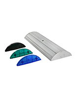 Hardware only premium banner stand with silver base