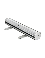 Hardware only narrow base banner stand for 24 inch wide graphics