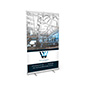 Budget narrow base retractable banner stand with lightweight design 