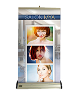 Premium tabletop banner - replacement banner only with stay-flat vinyl construction