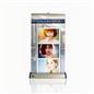 Premium tabletop banner measures 40 inches tall 