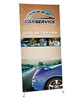 X-frame banner stand replacement poster with stay-flat vinyl graphic panel